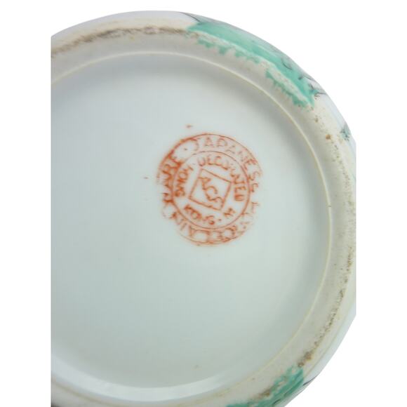 Vintage Japanese Ginger Jar W/ Lid Lotus Flowers & Leaves - Picture 3 of 4